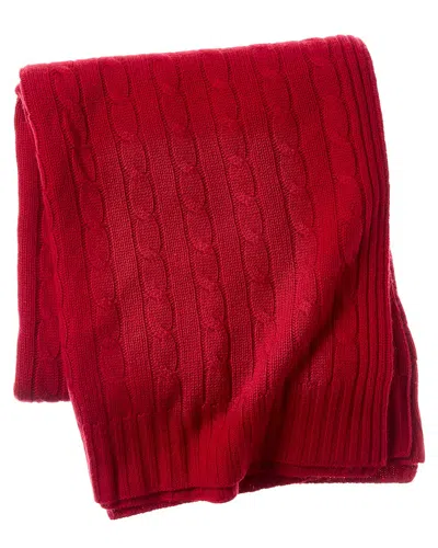 Sofiacashmere 6ply Classic Cashmere-blend Throw In Red