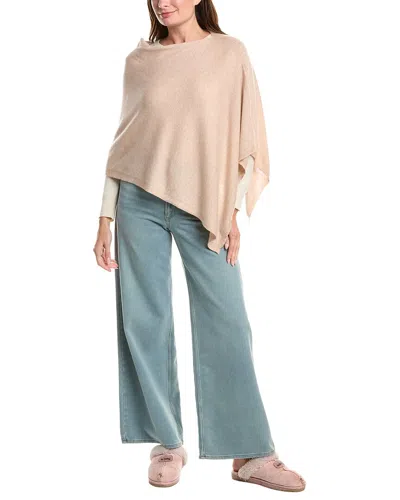 Sofiacashmere Jersey Solid Wool & Cashmere-blend Poncho In Neutral