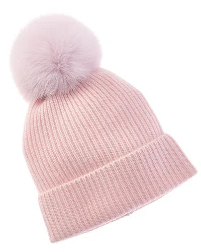 Sofiacashmere Rib Cashmere Hat In Pink