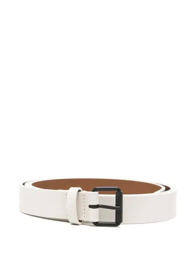 Sofie D Hoore "varnia" Leather Wide Belt Mm 25 In White