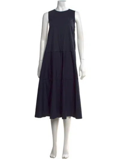 Pre-owned Sofie D'hoore Crew Neck Midi Length Dress In Blue
