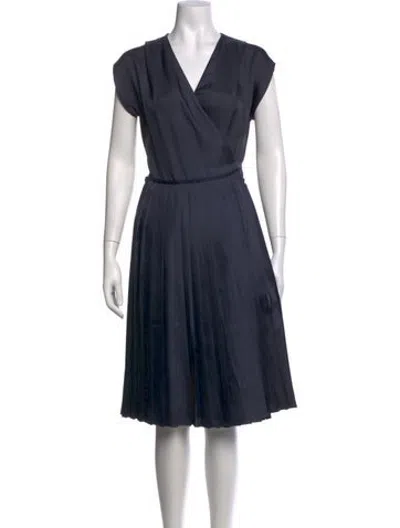 Pre-owned Sofie D'hoore V-neck Midi Length Dress In Blue