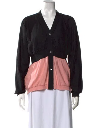Pre-owned Sofie D'hoore Wool V-neck Sweater In Black
