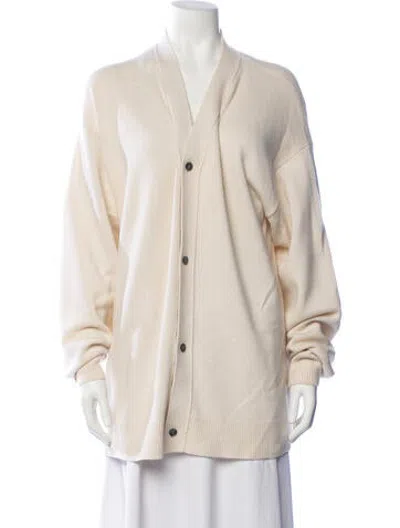 Pre-owned Sofie D'hoore Wool V-neck Sweater In Neutrals