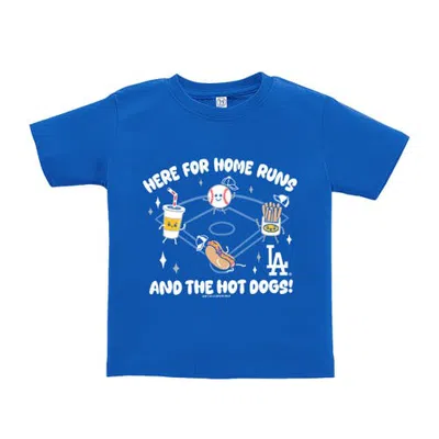 Soft As A Grape Kids' Toddler  Royal Los Angeles Dodgers Snack T-shirt In Blue