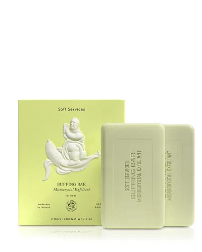 Soft Services Green Banana Buffing Bar Body Exfoliant, Pack Of 2
