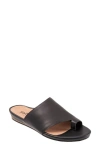 Softwalk Corsica Slide Sandal In Black Leather