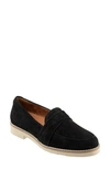 Softwalk Walsh Loafer In Black Suede