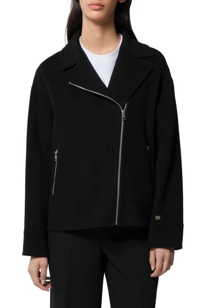 Soia & Kyo Iskra Covertible Sleeve Wool Blend Coat In Black