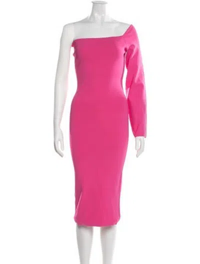 Pre-owned Solace London One-shoulder Knee-length Dress W/ Tags In Pink