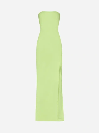 Solace London Zora Split Maxi Dress In Apple Green
