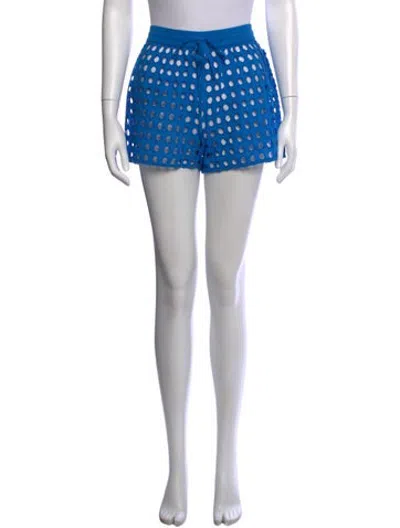 Pre-owned Solid & Striped Patterned Mini Shorts W/ Tags In Blue