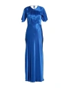 Solotre Woman Maxi Dress Bright Blue Size 4 Viscose