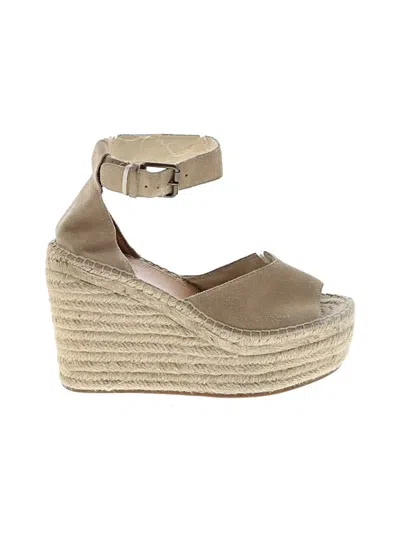Pre-owned Soludos Wedges In Tan
