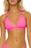 Soluna Ring Bikini Top In Flamingo