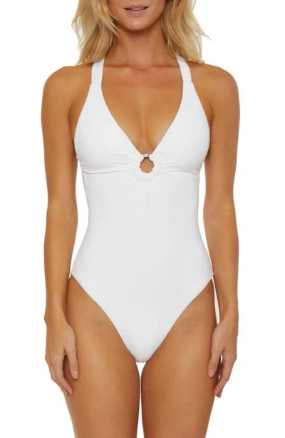 Soluna Shirred Ring One-piece Swimsuit In White