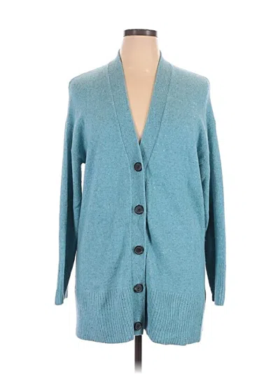 Pre-owned Something Navy Cardigan Sweater In Blue
