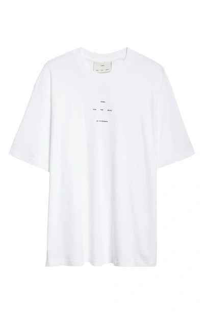 Song For The Mute Oversize Logo Graphic T-shirt In White