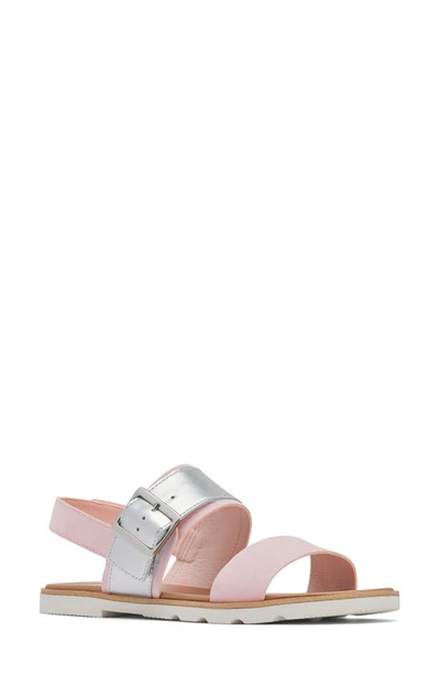 Sorel Ella Iii Slingback Sandal In Whitened Pink/ Sea Salt