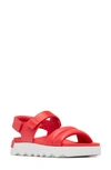 Sorel Viibe Slingback Sandal In Red Glo/ White