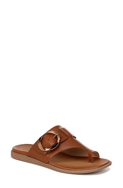 Soul Naturalizer Joanie Buckle Sandal In Mid Brown Faux Leather