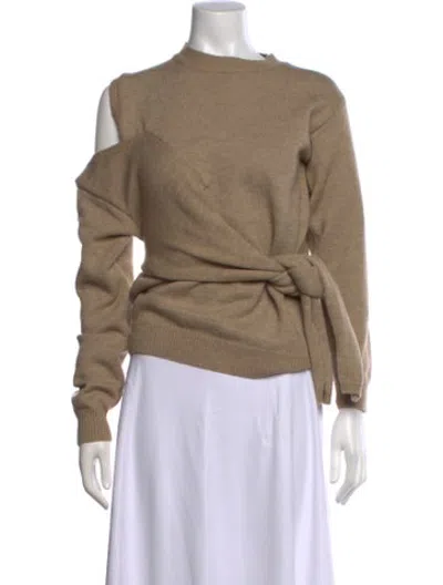 Pre-owned Source Unknown Mock Neck Sweater In Brown
