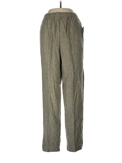 Pre-owned Southern Lady Linen Pants In Green