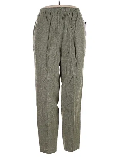Pre-owned Southern Lady Linen Pants In Green