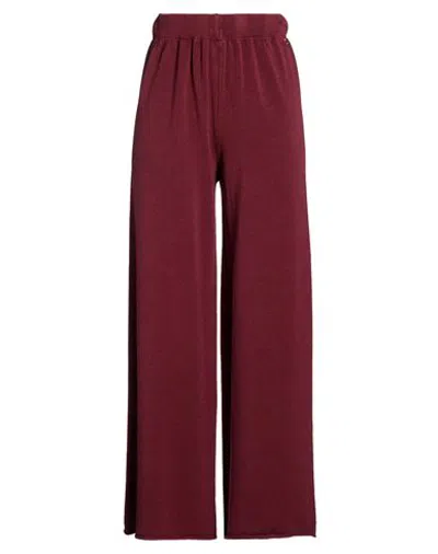 Souvenir Woman Pants Burgundy Size S Viscose, Polyester, Nylon