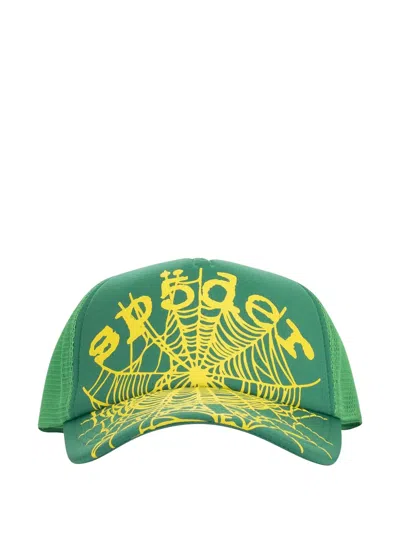 Sp5der Web Baseball Cap In Green