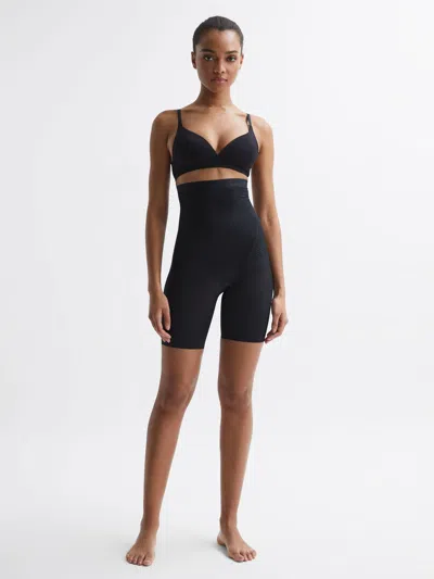Spanx Black Shapewear Firming High-waisted Mid-thigh Shorts