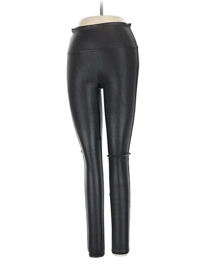 Pre-owned Spanx Faux Leather Pants In Black