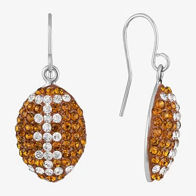 Sparkle Allure Womens Multi Color Crystal Pure Silver Over Brass Drop Earrings