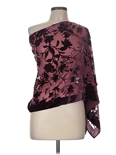Pre-owned Spartina 449 Long Sleeve Blouse In Burgundy