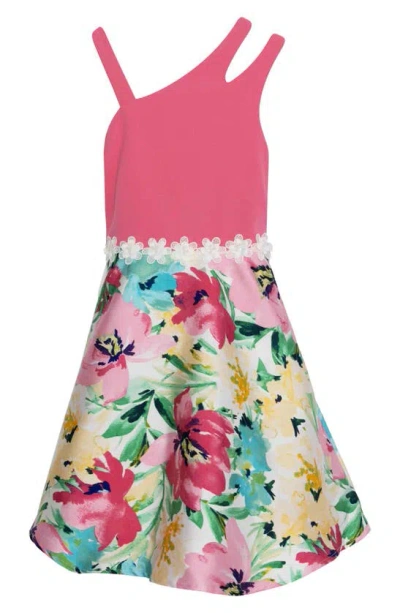 Speechless Kids' Asymmetric Fit And Flare Dress In Pink