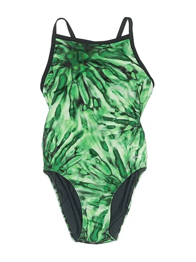 Pre-owned Speedo One Piece Swimsuit In Green