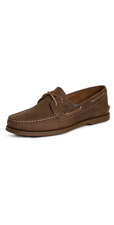 Sperry Authentic Original 2-eye Boat Shoes Brown In Animal Print