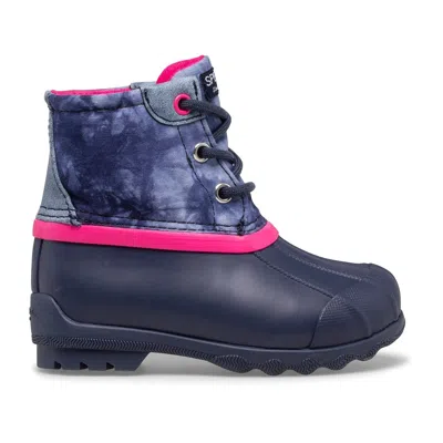 Sperry Boots Unisex Kids Top-sider Blue Lace Up Ankle Snow Port Jobb1855