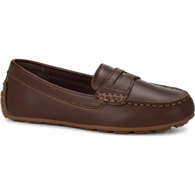 Sperry Kids' Driver Moc Penny Loafer In Burgundy