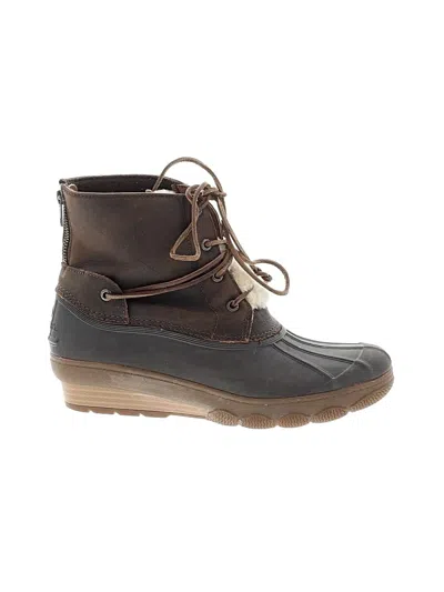 Pre-owned Sperry Top-sider® Rain Boots Brown Shoes