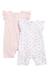 Splendid Babies' 2-pack Assorted Rompers In Pink/ Blush Hearts