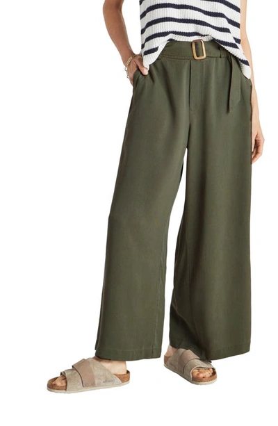 Splendid Bennett Belted Wide Leg Trousers In Olive