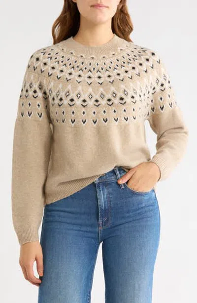 Splendid Fair Isle Sweater In Orange