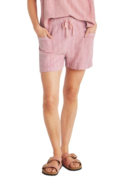 Splendid Gia Stripe Linen Blend Shorts In Lotus Stripe