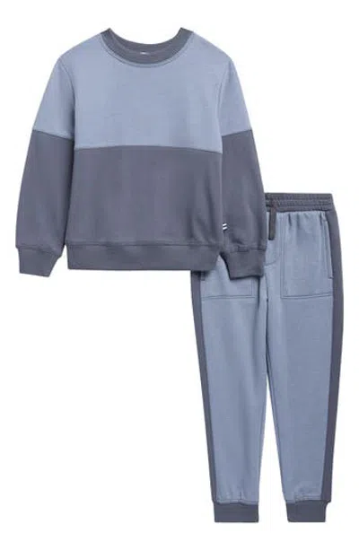 Splendid Kids' Stormy Crewneck Top & Joggers Set In Blue