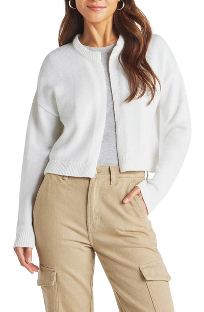Splendid Lily Open Front Cardigan In White