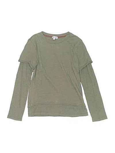 Pre-owned Splendid Kids' Long Sleeve T-shirt In Green