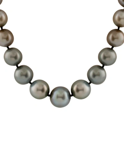 Splendid Pearls 14k 10-14mm Tahitian Pearl Necklace In Metallic