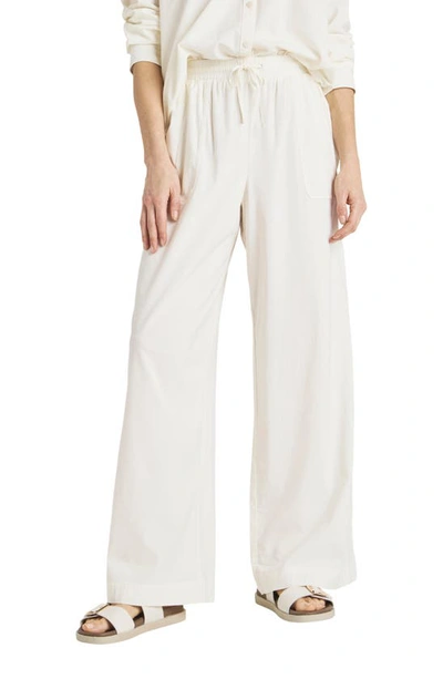 Splendid X Cella Jane Poplin Wide Leg Pants In Ivory