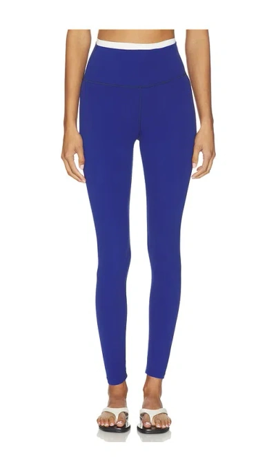 Splits59 Dual High Waist Airweight 7/8 Legging In Cobalt & White
